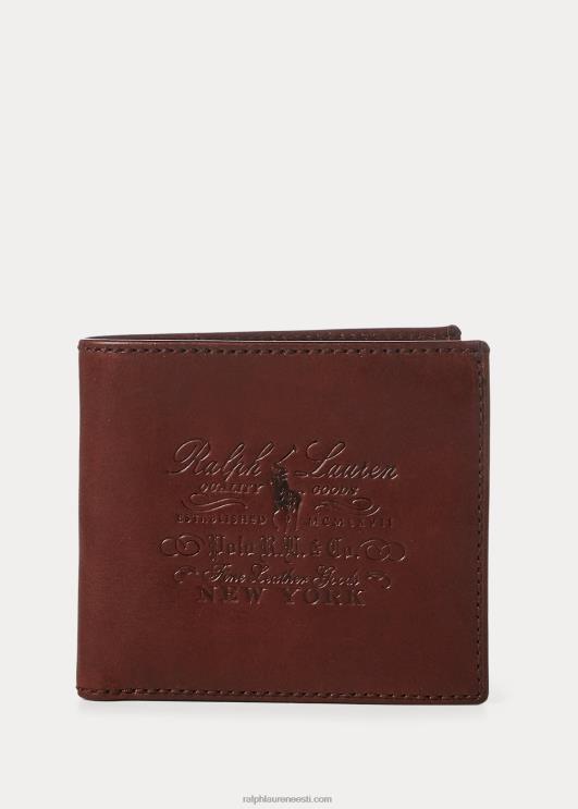 Ralph Lauren mehed pärand täistera rahakott PR0V2295 pruun