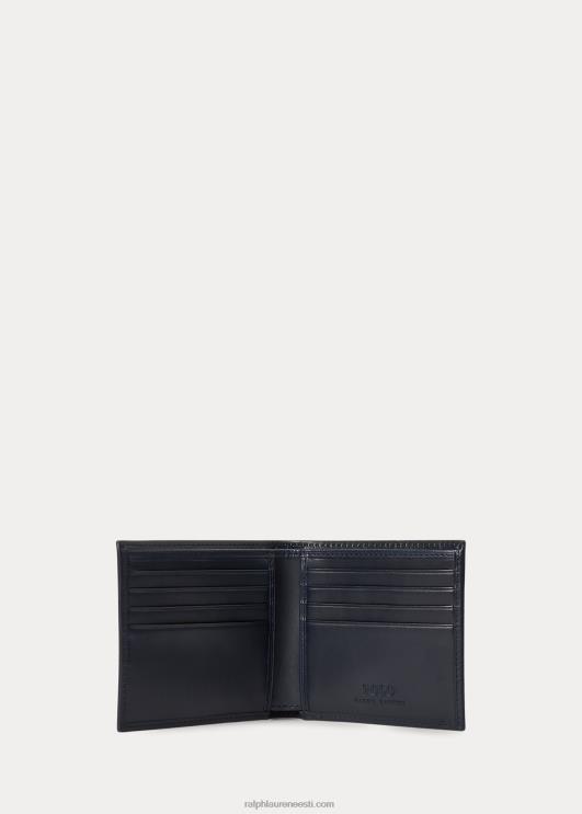 Ralph Lauren mehed suur poni nahast rahakott PR0V2340 mereväe / mitme poni