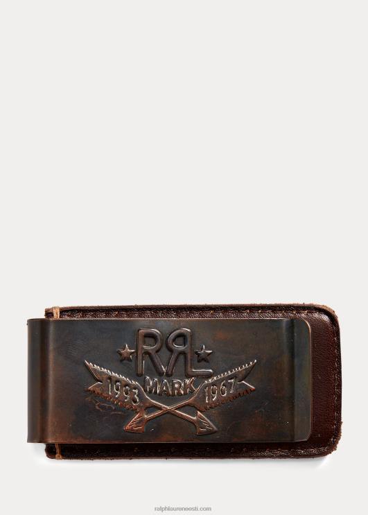 Ralph Lauren mehed tööriistaga nahast rahaklamber PR0V8916 vask