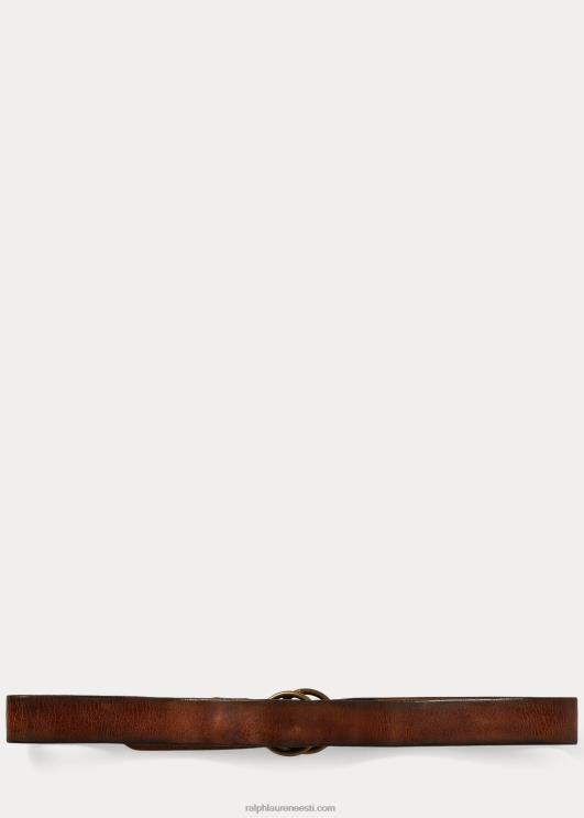 Ralph Lauren mehed hädas nahast vöö PR0V8893 vintage pruun