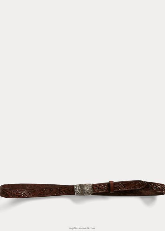 Ralph Lauren mehed käsitsi valmistatud nahast vöö PR0V8882 pruun