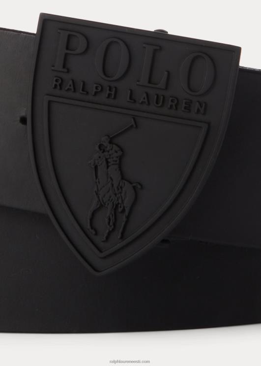 Ralph Lauren mehed kilp-pandlaga nahast vöö PR0V2573 must