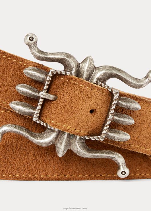 Ralph Lauren mehed läbimõõduga seemisnahast vöö PR0V8869 kerge java