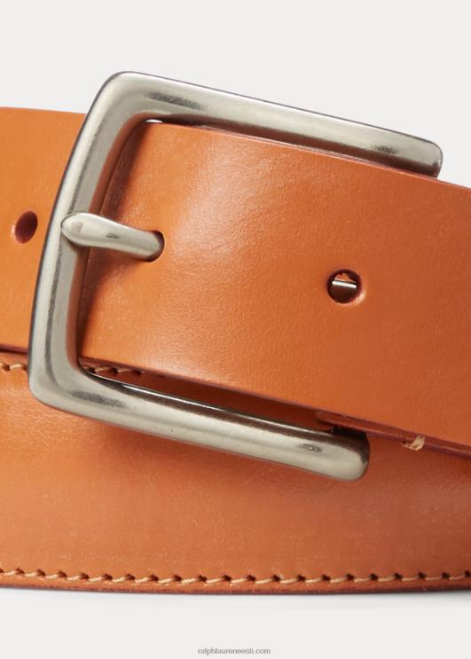 Ralph Lauren mehed messing-pandlaga nahast vöö PR0V2479 tan