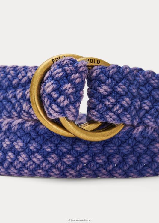 Ralph Lauren mehed nahkkattega puuvillane vöö PR0V2384