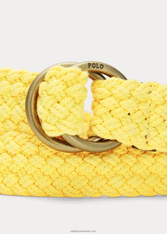 Ralph Lauren mehed nahkkattega puuvillane vöö PR0V2385