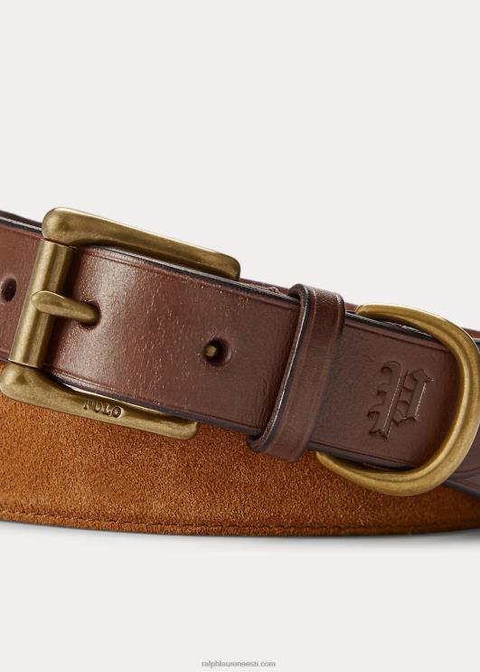Ralph Lauren mehed nahkkattega seemisnahast vöö PR0V8767 tan