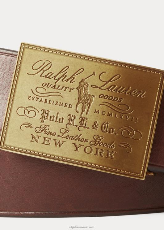 Ralph Lauren mehed päranditahvel-pandlaga vöö PR0V2571 pruun