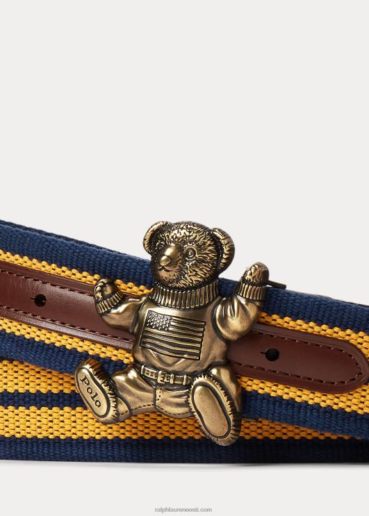 Ralph Lauren mehed polo karu triibuline vöö PR0V2337 merevägi/kuld