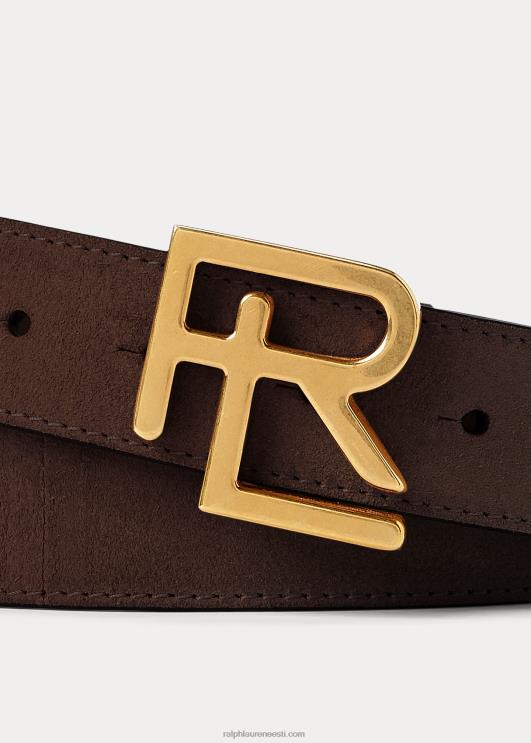 Ralph Lauren mehed rl-pandlaga sääre-seemisnahast vöö PR0V2220 tumepruun