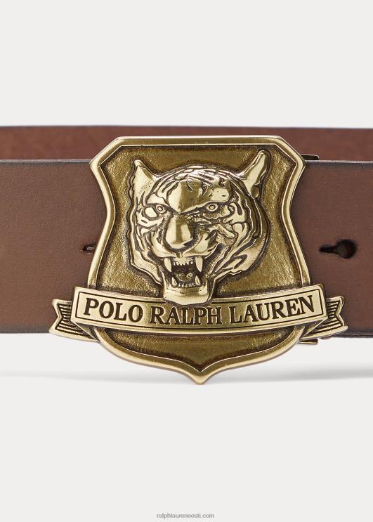 Ralph Lauren mehed tiigerpandlaga nahast vöö PR0V2549 pruun