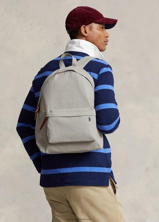 Ralph Lauren mehed lõuendist seljakott PR0V2390 hall udu