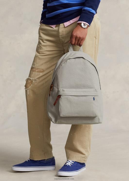 Ralph Lauren mehed lõuendist seljakott PR0V2390 hall udu