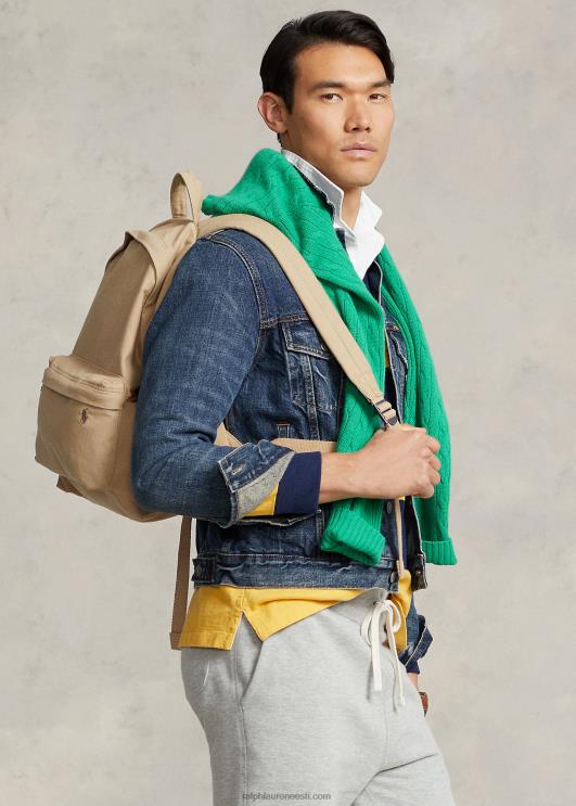 Ralph Lauren mehed lõuendist seljakott PR0V2392 vintage khaki