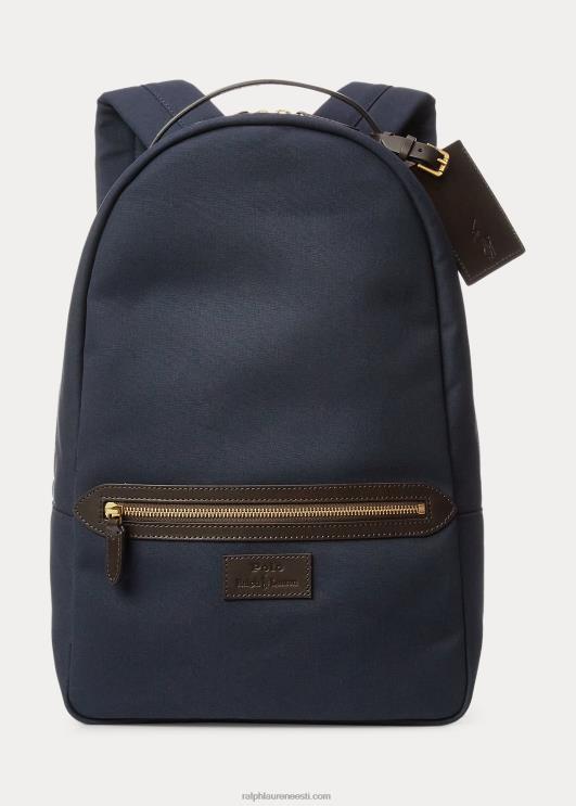 Ralph Lauren mehed nahast ääristega lõuendist seljakott PR0V5250