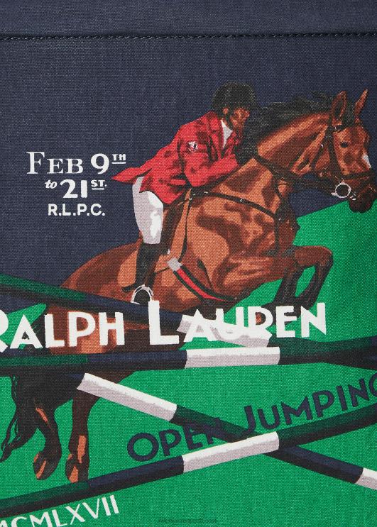 Ralph Lauren mehed ratsutamismustriga lõuendist seljakott PR0V2211 Newporti merevägi
