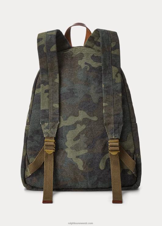 Ralph Lauren mehed tiigriplaastriga lõuendist seljakott PR0V2547 camo