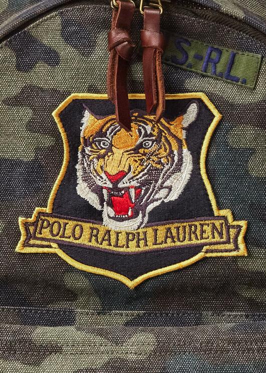 Ralph Lauren mehed tiigriplaastriga lõuendist seljakott PR0V2547 camo