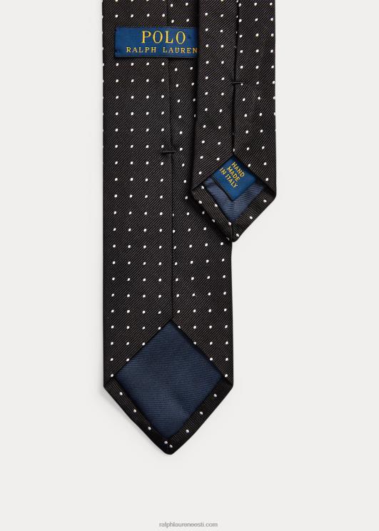 Ralph Lauren mehed dot silk repp kitsas lips PR0V8796 must valge