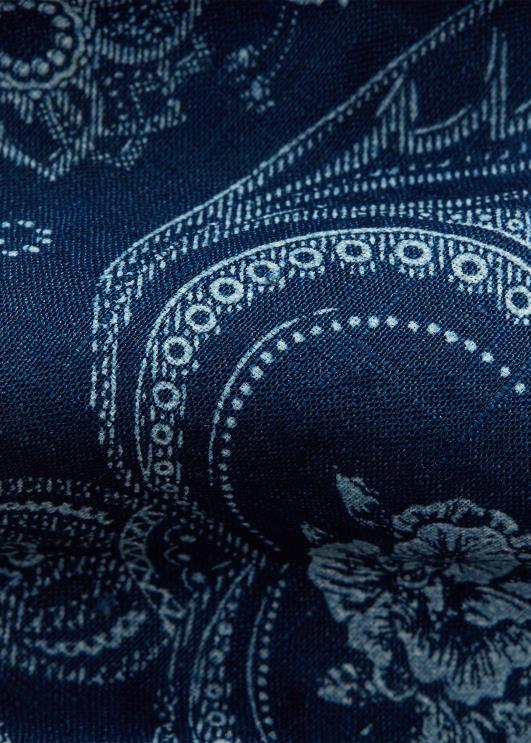 Ralph Lauren mehed käsitööna tehtud mustriga puuvillane lips PR0V8823 indigo