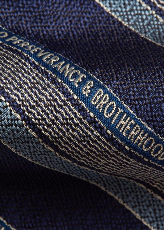 Ralph Lauren mehed käsitsi valmistatud logotriibuline siidist lips PR0V8837 tumesinine/helesinine/kreem