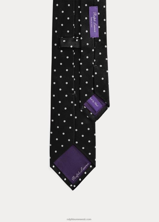 Ralph Lauren mehed täpiline siidist satiinist lips PR0V2684 must