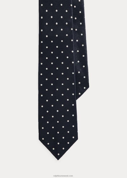 Ralph Lauren mehed täpiline siidist satiinist lips PR0V2686 tume merevägi