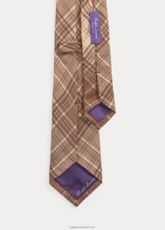 Ralph Lauren mehed tartaanimustriga kašmiir-siidist lips PR0V8929 tan multi