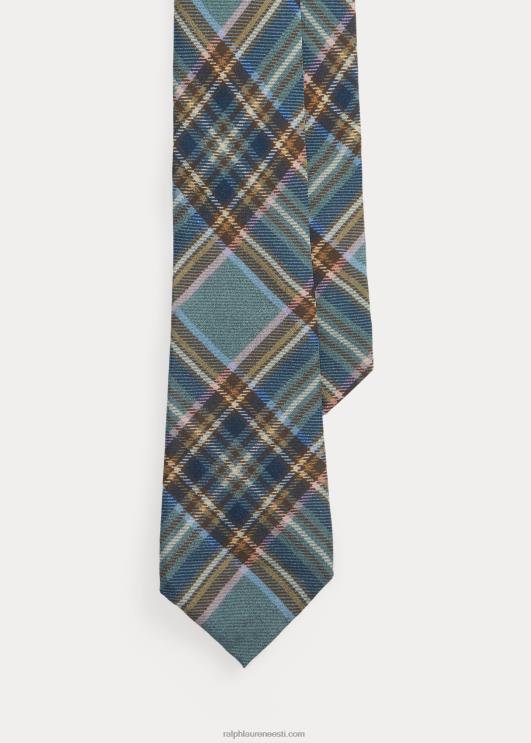 Ralph Lauren mehed tartanmustriga siidist krepplips PR0V8931 merepihusti multi