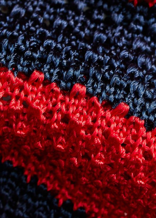 Ralph Lauren mehed triibuline kootud siidist lips PR0V2265 mereväe/punane