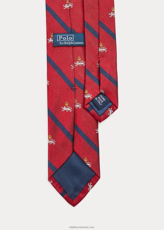 Ralph Lauren mehed triibuline siidist klubilips PR0V2275 punane