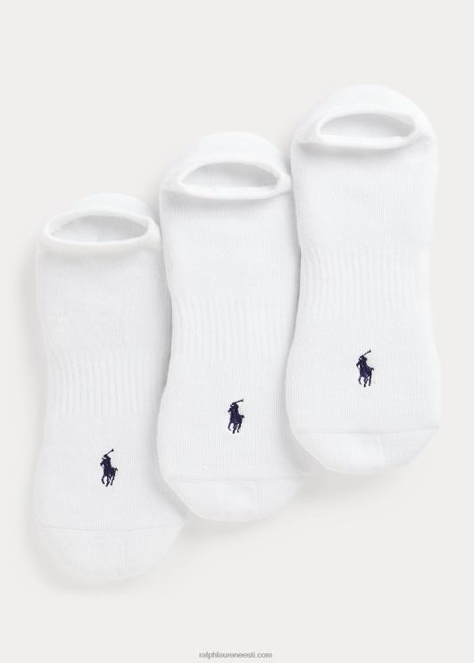 Ralph Lauren mehed polsterdatud madala lõikega sokk 3-pakk PR0V2763 valge