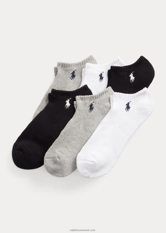 Ralph Lauren mehed puuvillasegu madala lõikega sokk 6 pakk PR0V2546 hall assortii