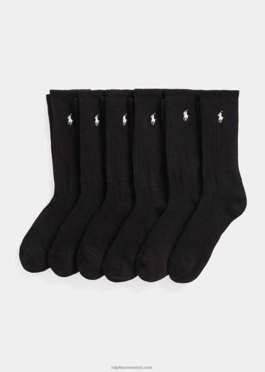 Ralph Lauren mehed puuvillaseguga crew sokk 6 tk PR0V2536 must