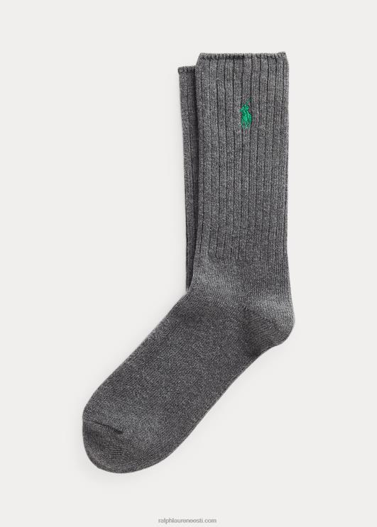 Ralph Lauren mehed puuvillasegulised crew sokid PR0V2593 hall kanarbik