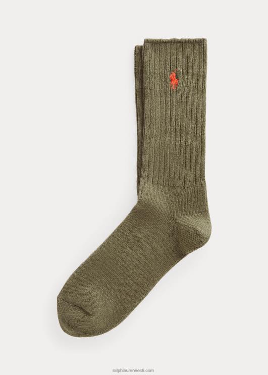 Ralph Lauren mehed puuvillasegulised crew sokid PR0V2600 oliiv