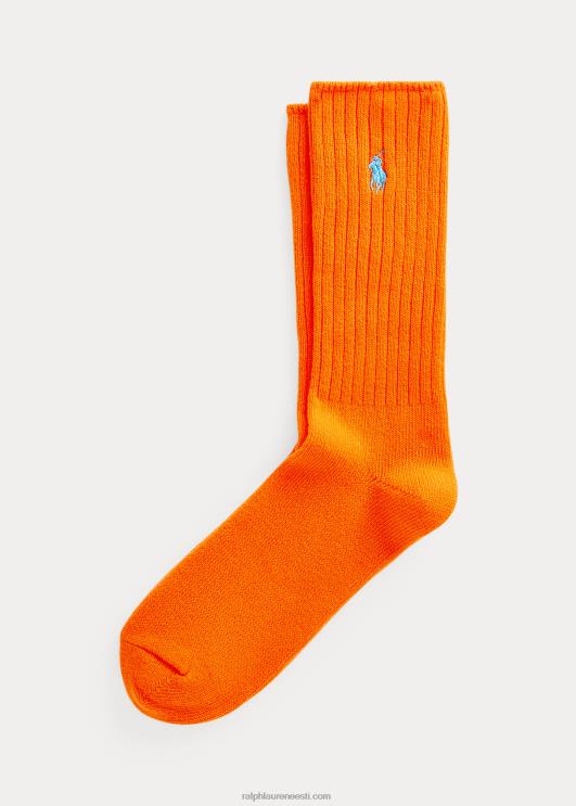 Ralph Lauren mehed puuvillasegulised crew sokid PR0V2603 sügav oranž