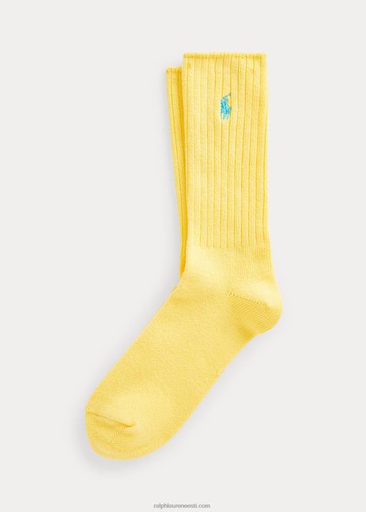 Ralph Lauren mehed puuvillasegulised crew sokid PR0V2611 helekollane