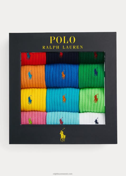 Ralph Lauren mehed signature pony crew 12 sokiga kinkekomplekt PR0V2324 assortii