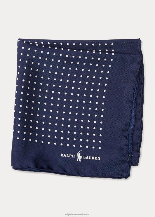Ralph Lauren mehed täpiline siiditasku ruut PR0V2240 merevägi