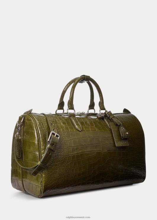 Ralph Lauren mehed alligaator Bostoni kott PR0V9012 loden