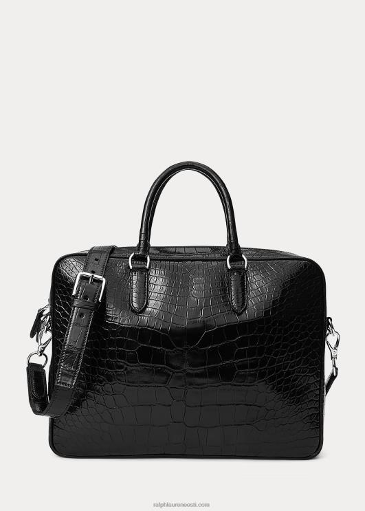 Ralph Lauren mehed alligaatori pendelrändekott PR0V9038 must