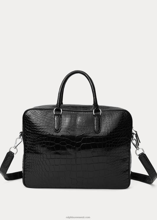 Ralph Lauren mehed alligaatori pendelrändekott PR0V9038 must