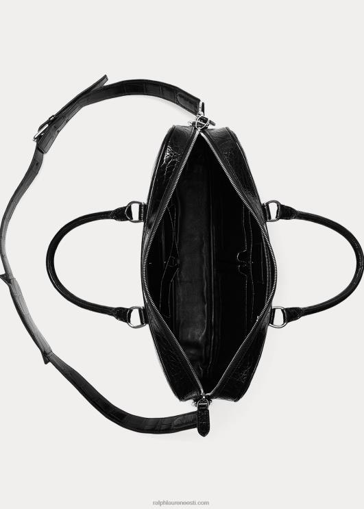 Ralph Lauren mehed alligaatori pendelrändekott PR0V9038 must