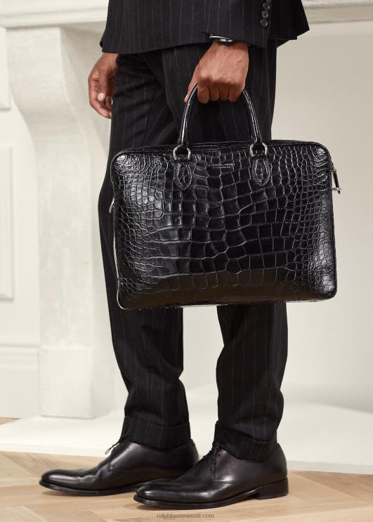 Ralph Lauren mehed alligaatori pendelrändekott PR0V9038 must