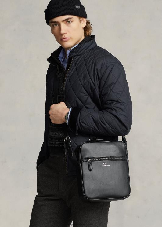 Ralph Lauren mehed nahast crossbody kott PR0V2568 must