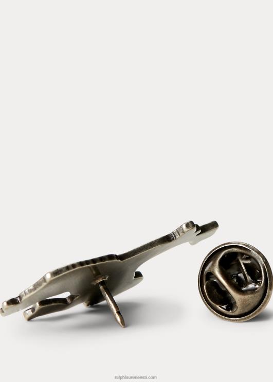 Ralph Lauren mehed rodeo emailitud tihvt PR0V8889 punane/must/hõbedane