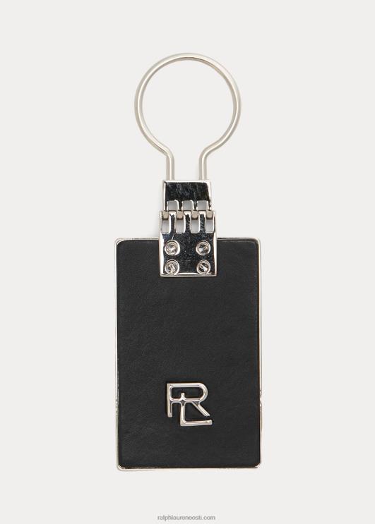 Ralph Lauren mehed monogramm vachetta nahast võtmehoidja PR0V8985 must