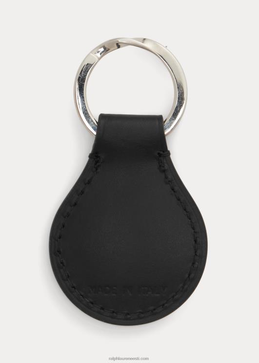 Ralph Lauren mehed monogramm vasikanahast võtmehoidja PR0V8981 must