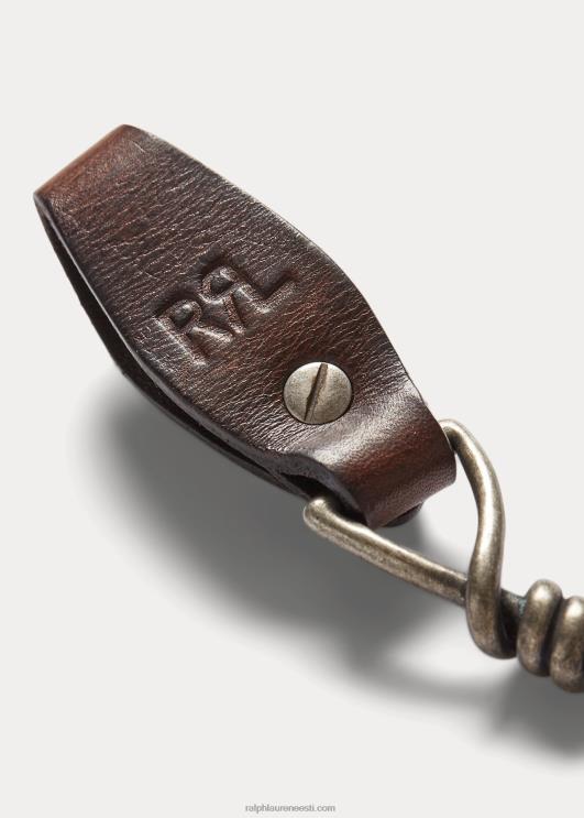 Ralph Lauren mehed nahast võtmehoidja PR0V8879 tumepruun